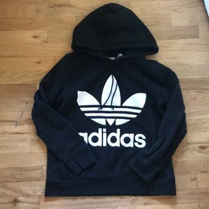 Black Adidas Hooded Sweatshirt